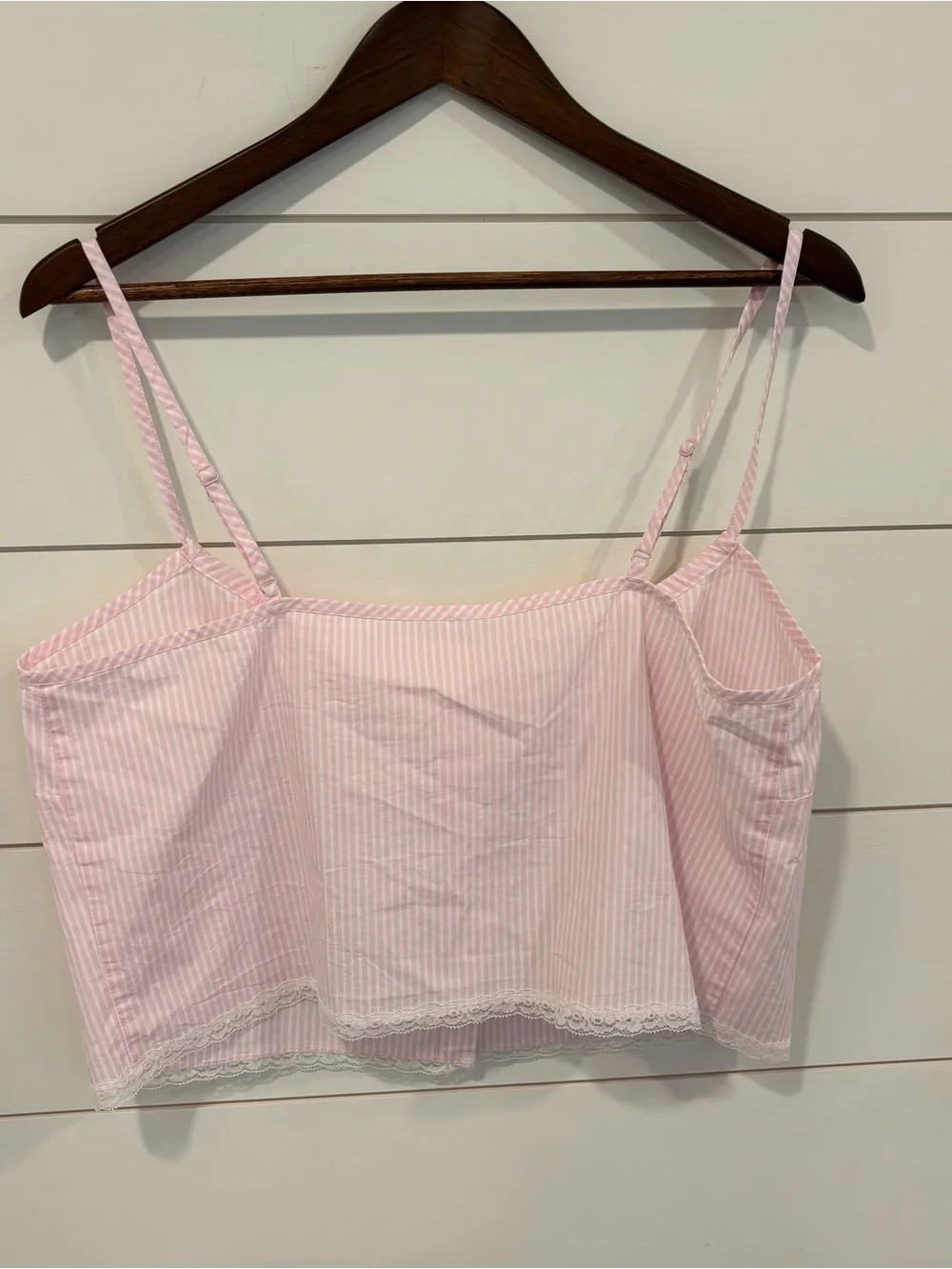 Skims Cotton Poplin Sleep Tank NWT in Cherry Blossom Stripe Size Large MSRP $44